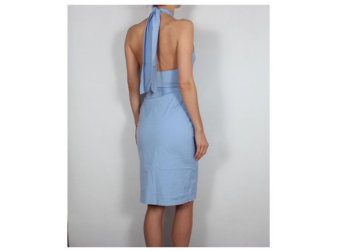 Abito in cotone blu Dsquared2 - vista 3