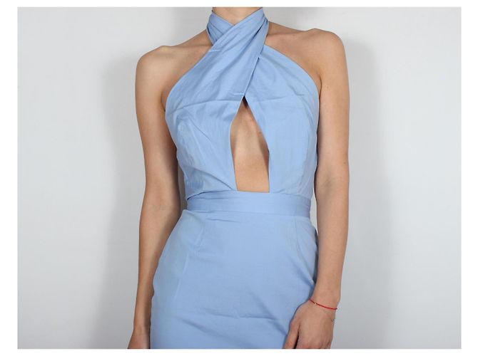 Abito in cotone blu Dsquared2 - vista 4