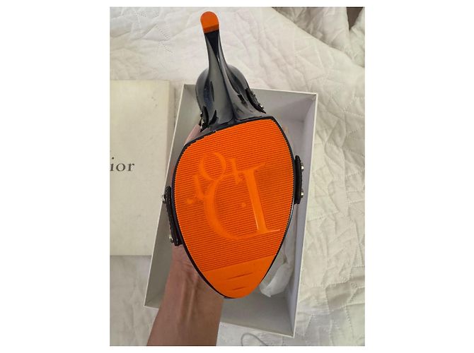 Christian Dior Dior sandali nuovi rari John Galliano ss2005 Blu Arancione - vista 5