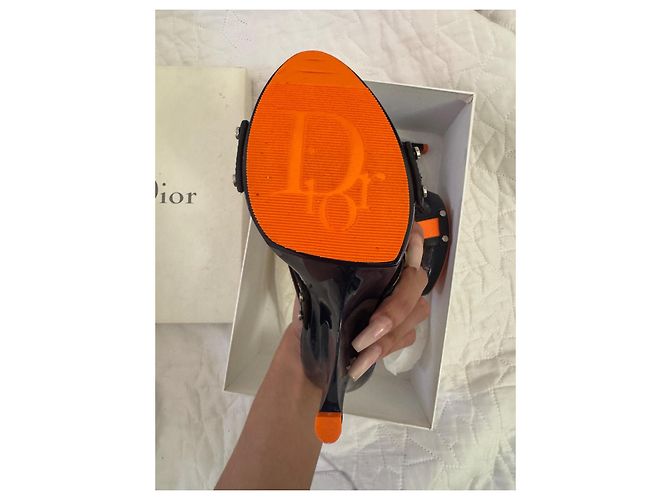 Christian Dior Dior sandali nuovi rari John Galliano ss2005 Blu Arancione - vista 6