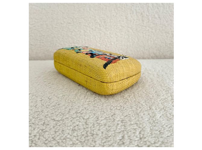 Autre Marque Clutch ricamato Serpui Multicolore Beige - vista 10