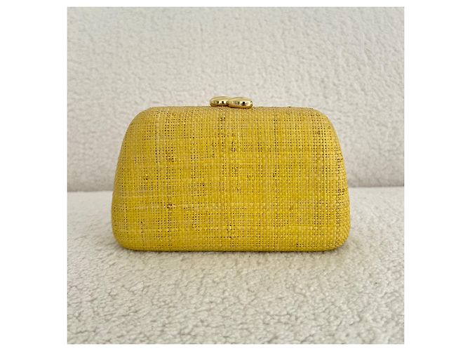 Autre Marque Clutch ricamato Serpui Multicolore Beige - vista 6