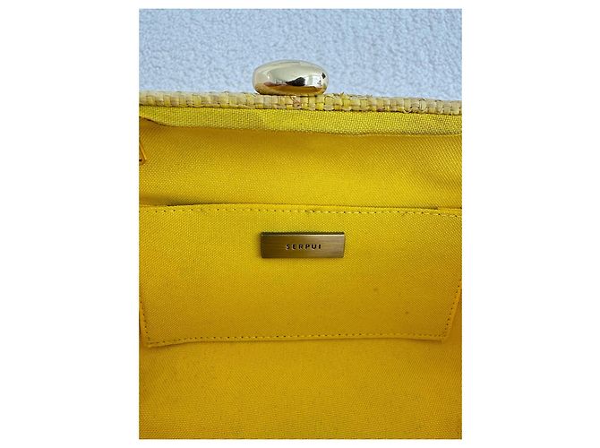 Autre Marque Clutch ricamato Serpui Multicolore Beige - vista 7