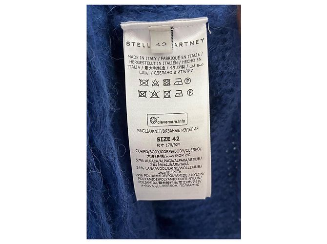 Stella Mc Cartney Pulôver oversized Stella McCartney azul de lã de alpaca - vista 7