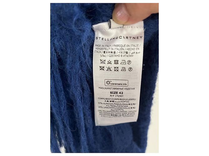 Stella Mc Cartney Pulôver oversized Stella McCartney azul de lã de alpaca - vista 8