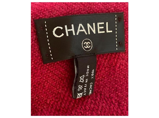 Chanel Kaschmirdecke blau rosa kariert mit CC Logo Pink - Ansicht 6