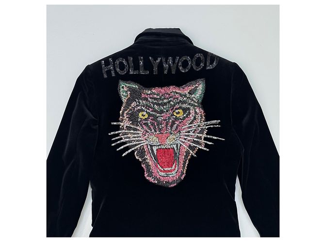 Gucci Hollywood Samtblazer schwarz - Ansicht 8