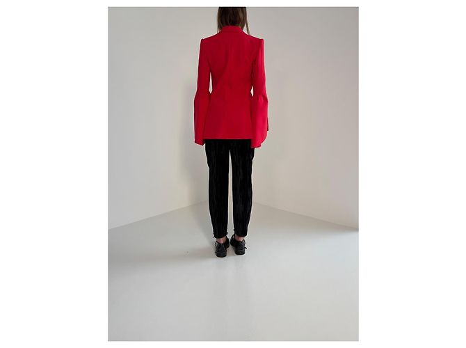 Skulpturaler Blazer von Prabal Gurung Rot - Ansicht 11