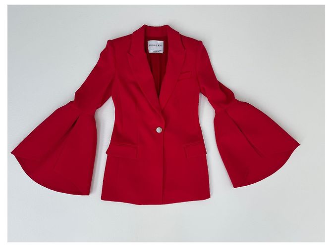 Skulpturaler Blazer von Prabal Gurung Rot - Ansicht 2