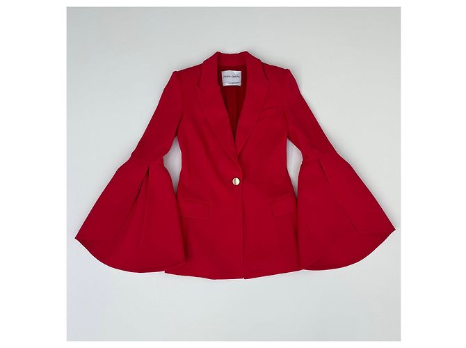 Skulpturaler Blazer von Prabal Gurung Rot - Ansicht 3