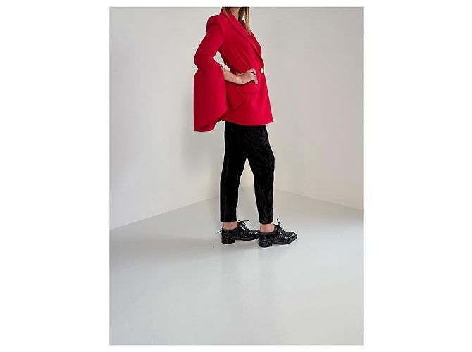 Skulpturaler Blazer von Prabal Gurung Rot - Ansicht 5