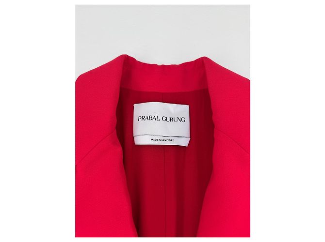 Skulpturaler Blazer von Prabal Gurung Rot - Ansicht 8