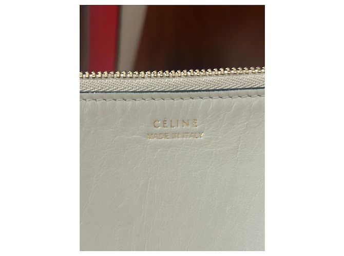 Borsa a mano Céline Twisted in pelle rossa beige e marrone chiaro Rosso - vista 14
