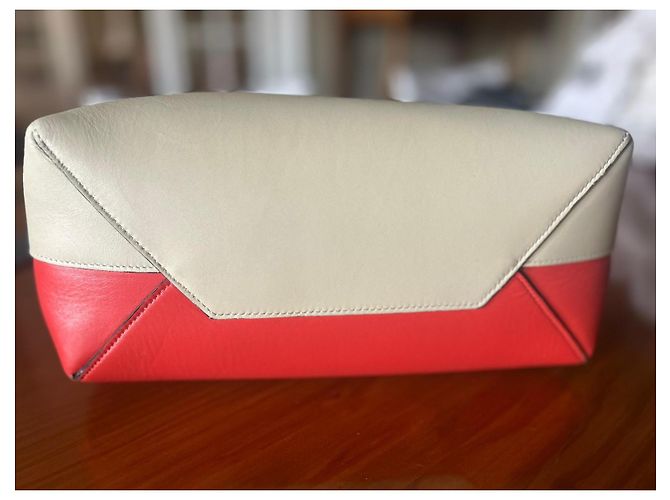 Borsa a mano Céline Twisted in pelle rossa beige e marrone chiaro Rosso - vista 19