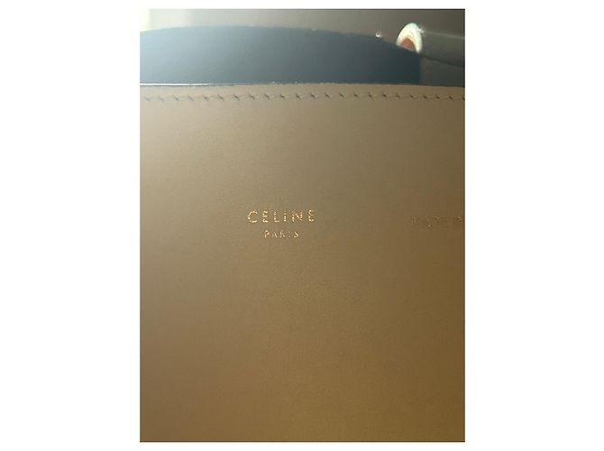 Borsa a mano Céline Twisted in pelle rossa beige e marrone chiaro Rosso - vista 3