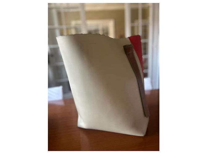 Borsa a mano Céline Twisted in pelle rossa beige e marrone chiaro Rosso - vista 5