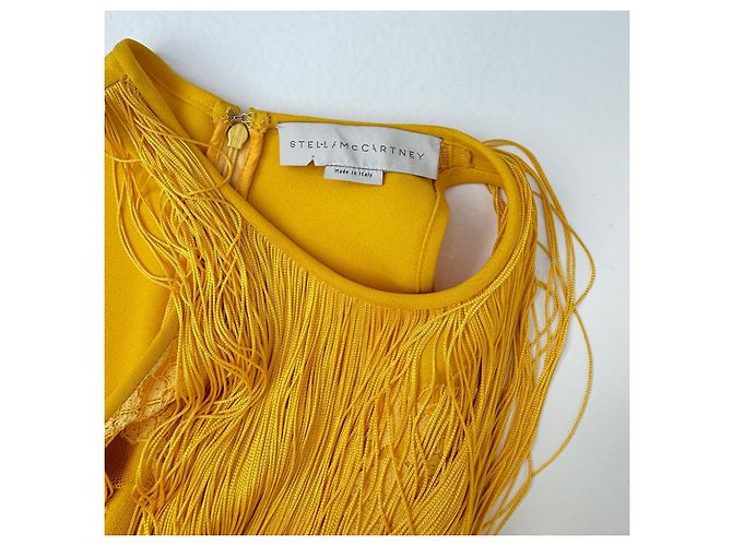 Stella Mc Cartney Stella McCartney Spitzenkleid Gelb mit Fransen - Ansicht 11