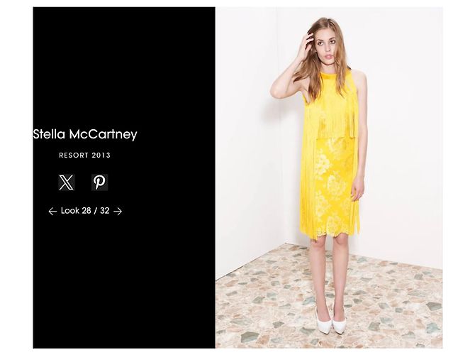 Stella Mc Cartney Stella McCartney Spitzenkleid Gelb mit Fransen - Ansicht 12