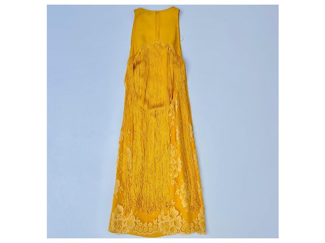 Stella Mc Cartney Stella McCartney Spitzenkleid Gelb mit Fransen - Ansicht 6