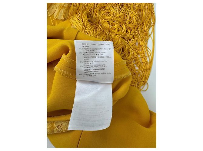 Stella Mc Cartney Stella McCartney Spitzenkleid Gelb mit Fransen - Ansicht 7