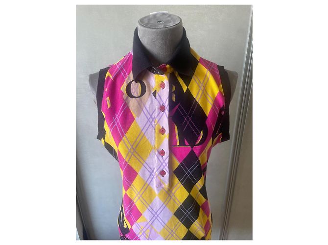 Dior Argyle Polo Dress Multicolore Cotton Multiple colors - view 3