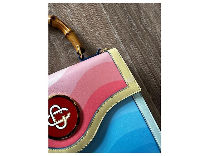 Casablanca Memphis Bag in Multicolored Python Print Leather Multiple colors - vista 4