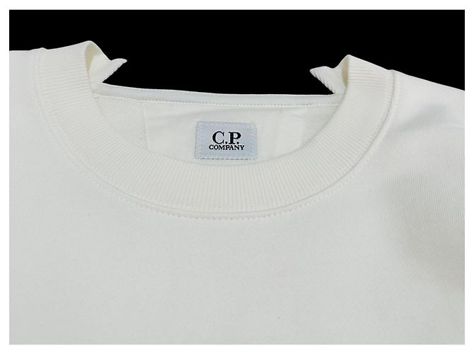 Sweatshirt CP Company Diagonal Raised Fleece Blanc XL - vue 4