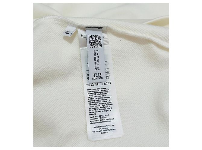 Sweatshirt CP Company Diagonal Raised Fleece Blanc XL - vue 6