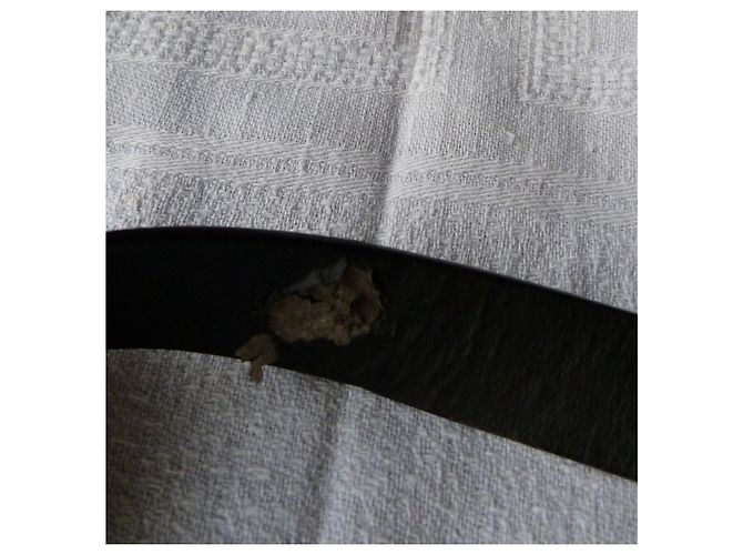 Abrigo Trench Jean Louis Scherrer Negro de Cuero de Cordero - vista 12