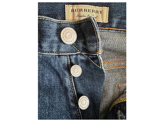 Jeans Burberry in Cotone Blu Scuro - vista 3