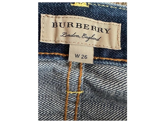 Jeans Burberry in Cotone Blu Scuro - vista 4