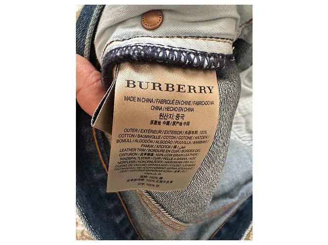 Jeans Burberry in Cotone Blu Scuro - vista 6
