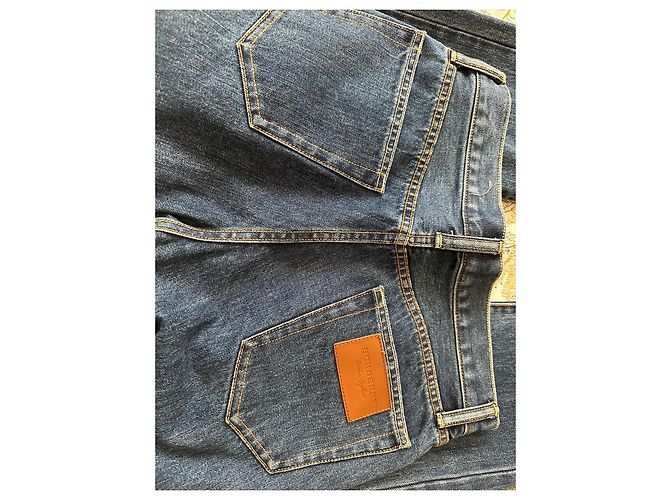 Jeans Burberry in Cotone Blu Scuro - vista 7