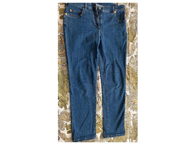 Jeans Gianni Versace in cotone blu - vista 2