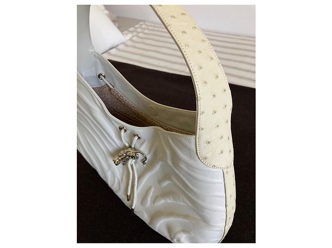 Cartier Panthère Ledertasche in Eggshell Aus weiß - Ansicht 3