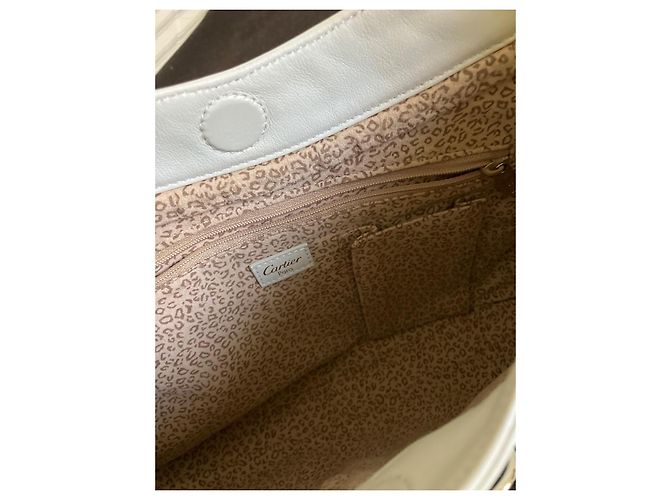 Cartier Panthère Ledertasche in Eggshell Aus weiß - Ansicht 4