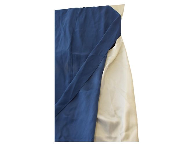Rag & Bone Colorblock Silk Slip Dress Blue Black & White – Size 6 - open V back - view 5