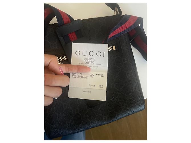 Borsa a tracolla Gucci in pelle nera Nero - vista 7