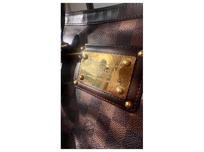 Louis Vuitton Berkeley Tela Damier Ebene Marrone - vista 3