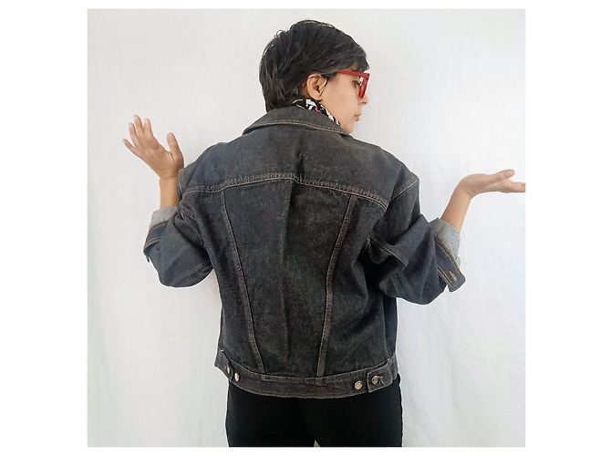 Jean Paul Gaultier Junior Gaultier vintage giubbotto di jeans Nero - vista 5