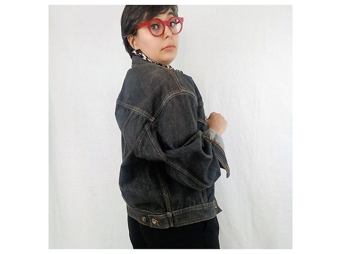 Jean Paul Gaultier Junior Gaultier vintage giubbotto di jeans Nero - vista 8