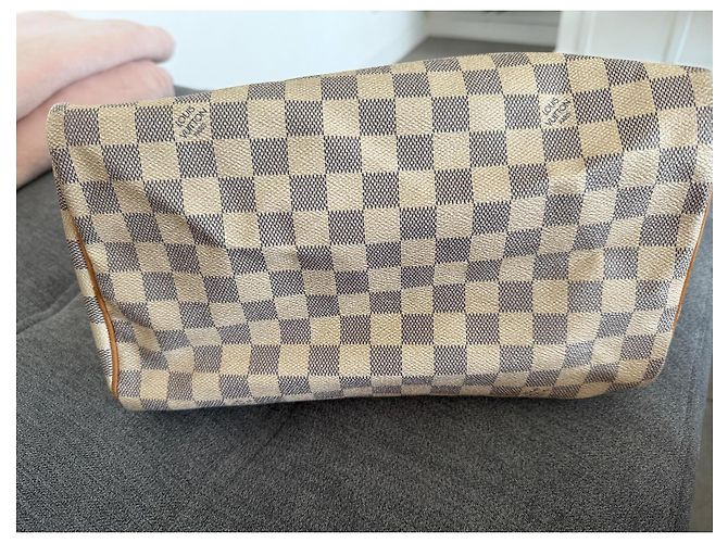 Borsa a mano Louis Vuitton Speedy 30 Beige in Pelle - vista 10