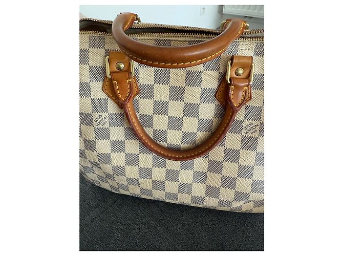 Borsa a mano Louis Vuitton Speedy 30 Beige in Pelle - vista 5