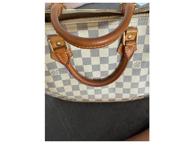 Borsa a mano Louis Vuitton Speedy 30 Beige in Pelle - vista 6