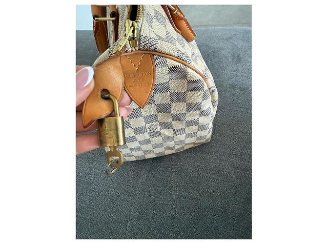 Borsa a mano Louis Vuitton Speedy 30 Beige in Pelle - vista 9