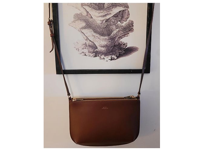 Apc Borsa Sarah in Pelle Liscia Nocciola Marrone - vista 10
