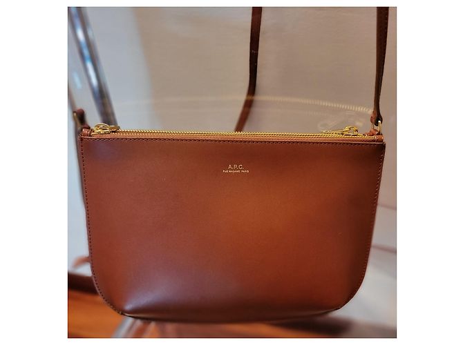 Apc Borsa Sarah in Pelle Liscia Nocciola Marrone - vista 2