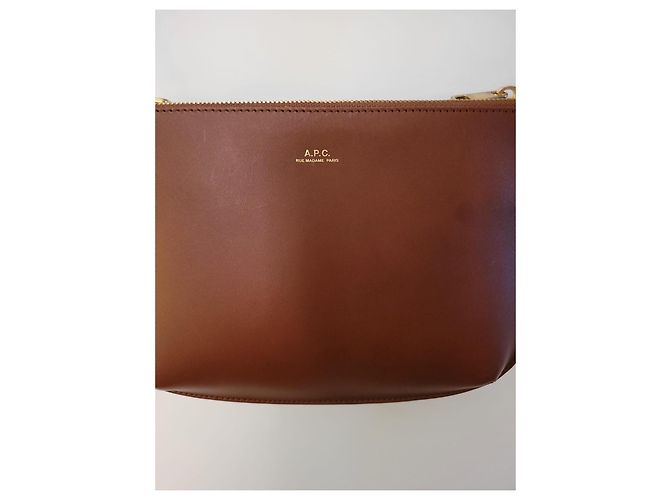 Apc Borsa Sarah in Pelle Liscia Nocciola Marrone - vista 9