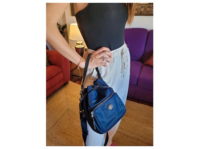 Borsa a secchiello Bucket "VIRGINIA" Tory Burch" Blu scuro - vista 3