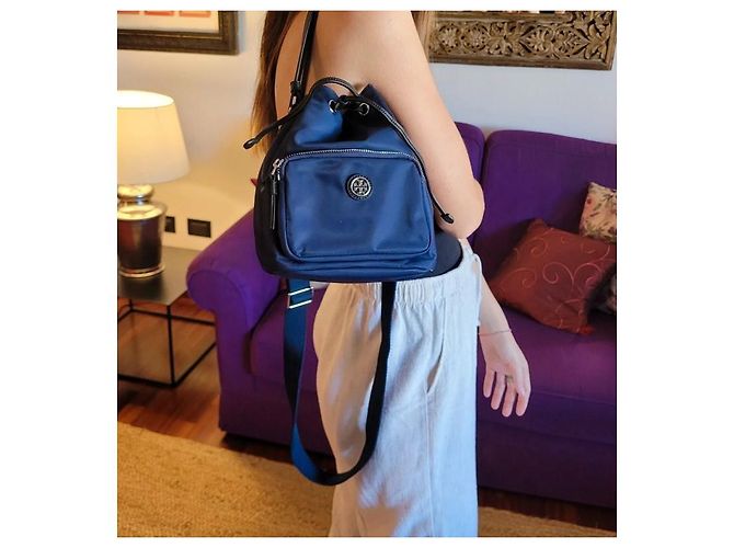 Borsa a secchiello Bucket "VIRGINIA" Tory Burch" Blu scuro - vista 5